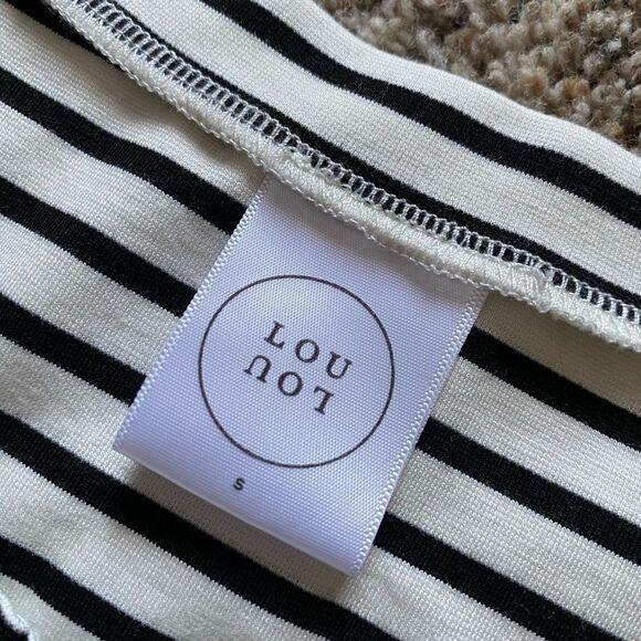Lou Lou Striped Maternity Nursing Dress Womens Size Small - Picture 9 of 10